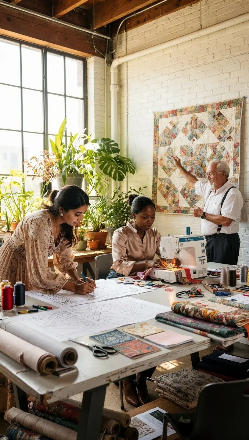 Colorful fabric samples showcasing various dyeing techniques