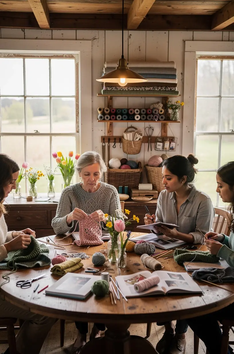 Knitting and sewing techniques for creative projects
